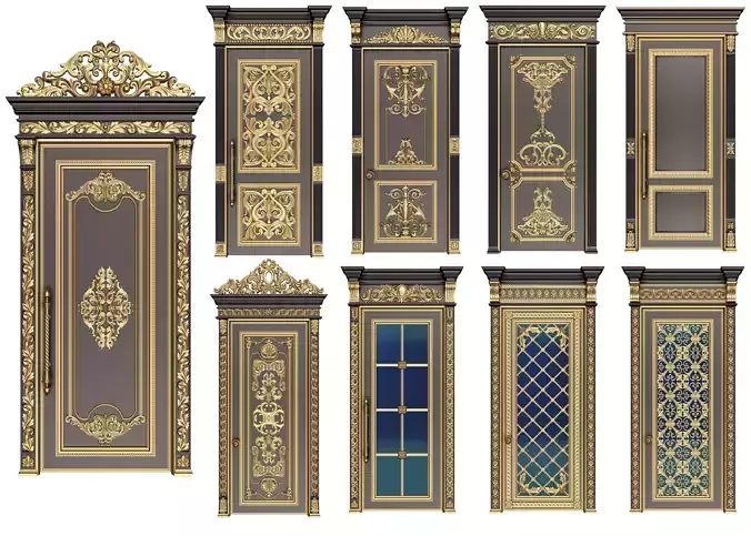 Doors Collection 0301 Low-poly 3D model