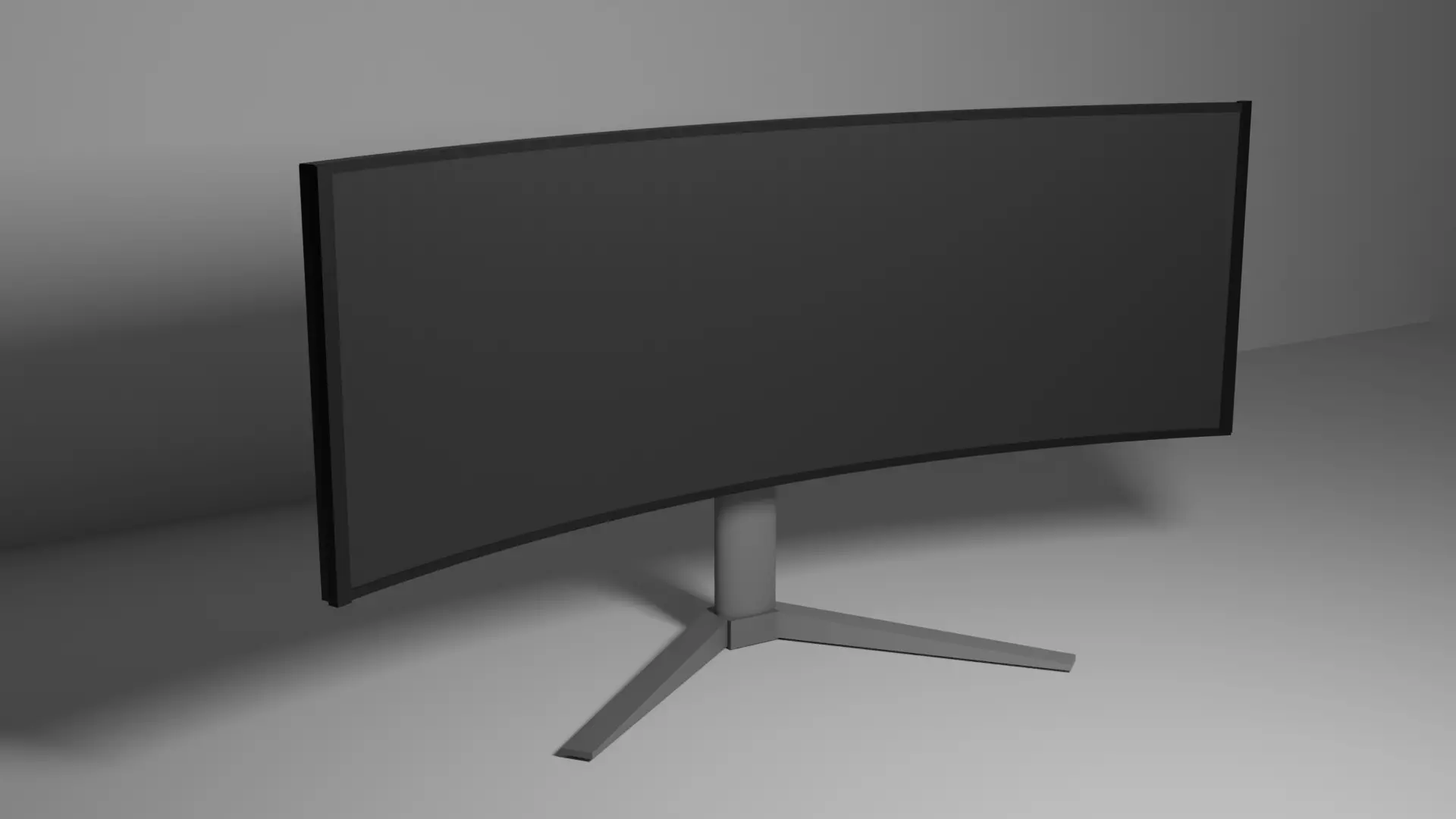 Curved Monitor 3D model_0
