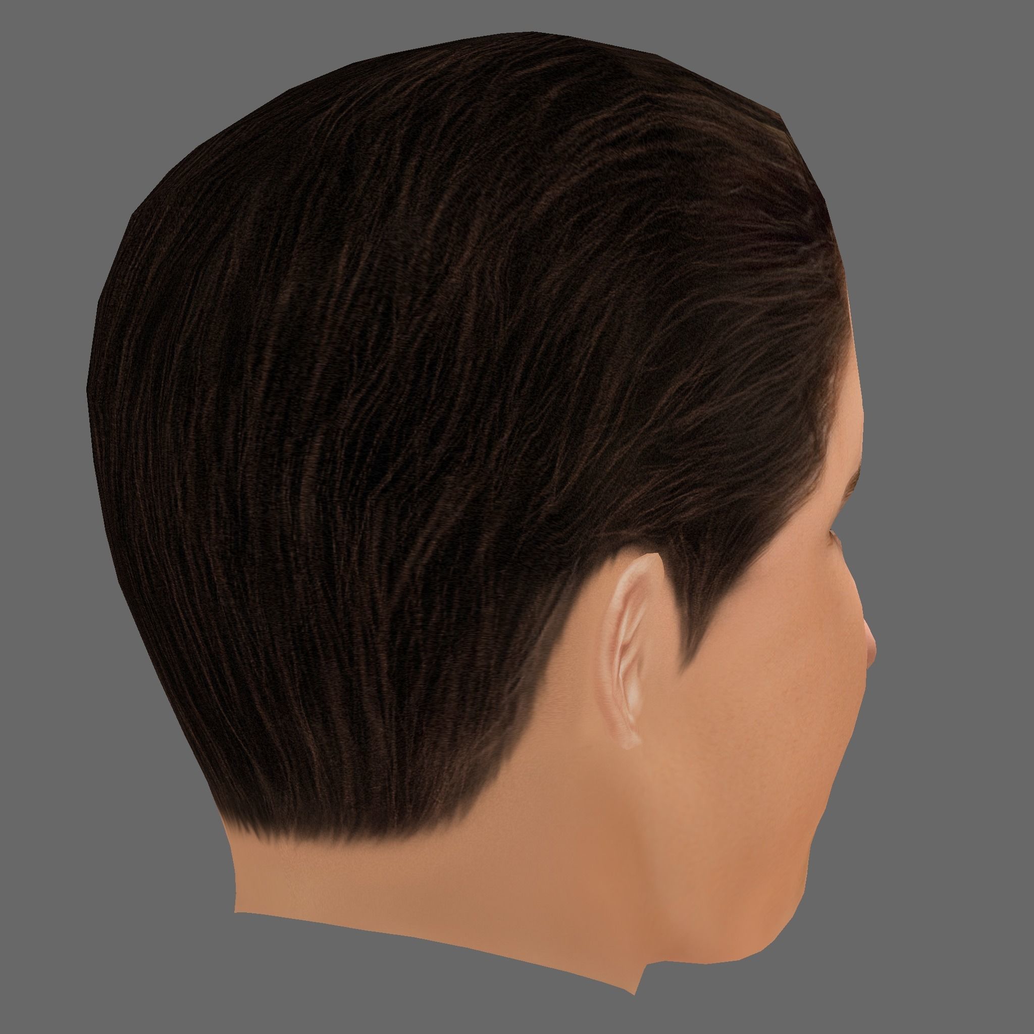 Aymeric Laporte Head - Low poly head for game Low-poly Low-poly 3D model_4