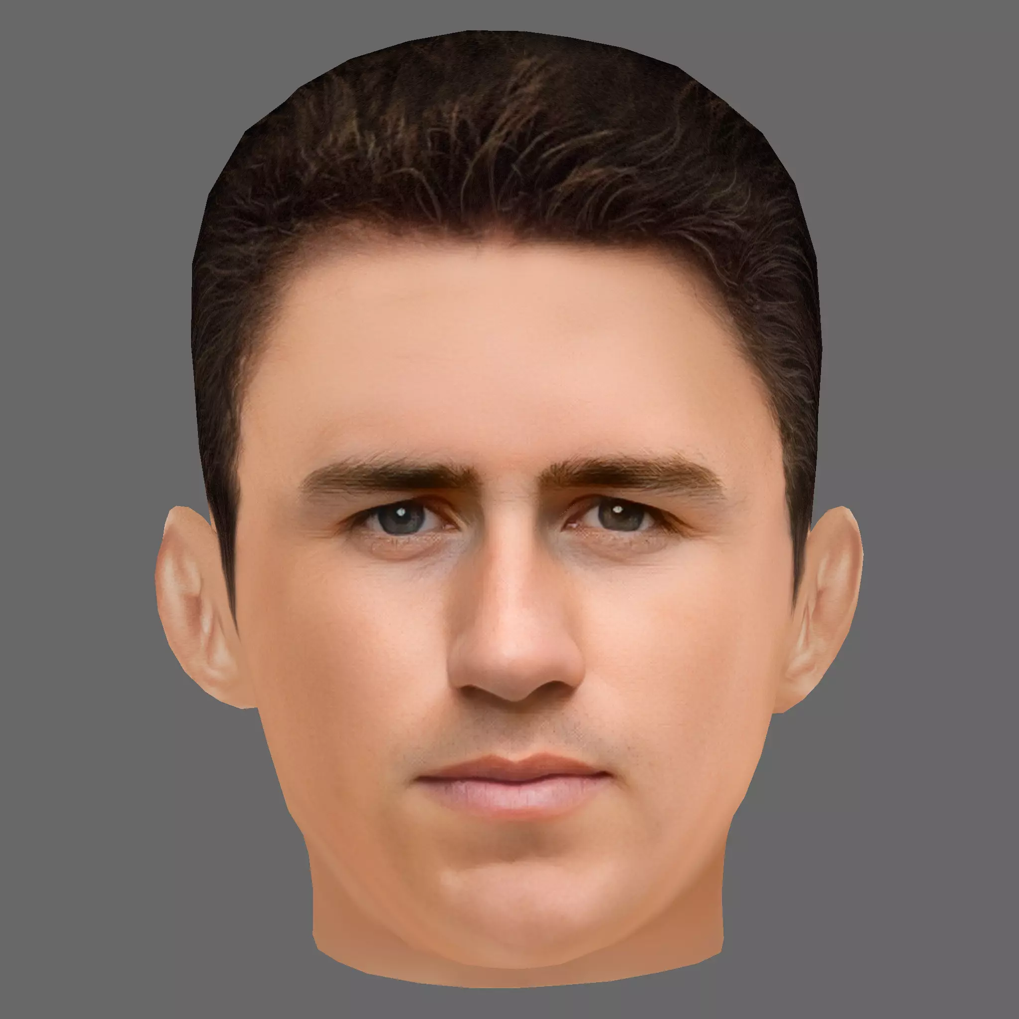 Aymeric Laporte Head - Low poly head for game Low-poly Low-poly 3D model_0
