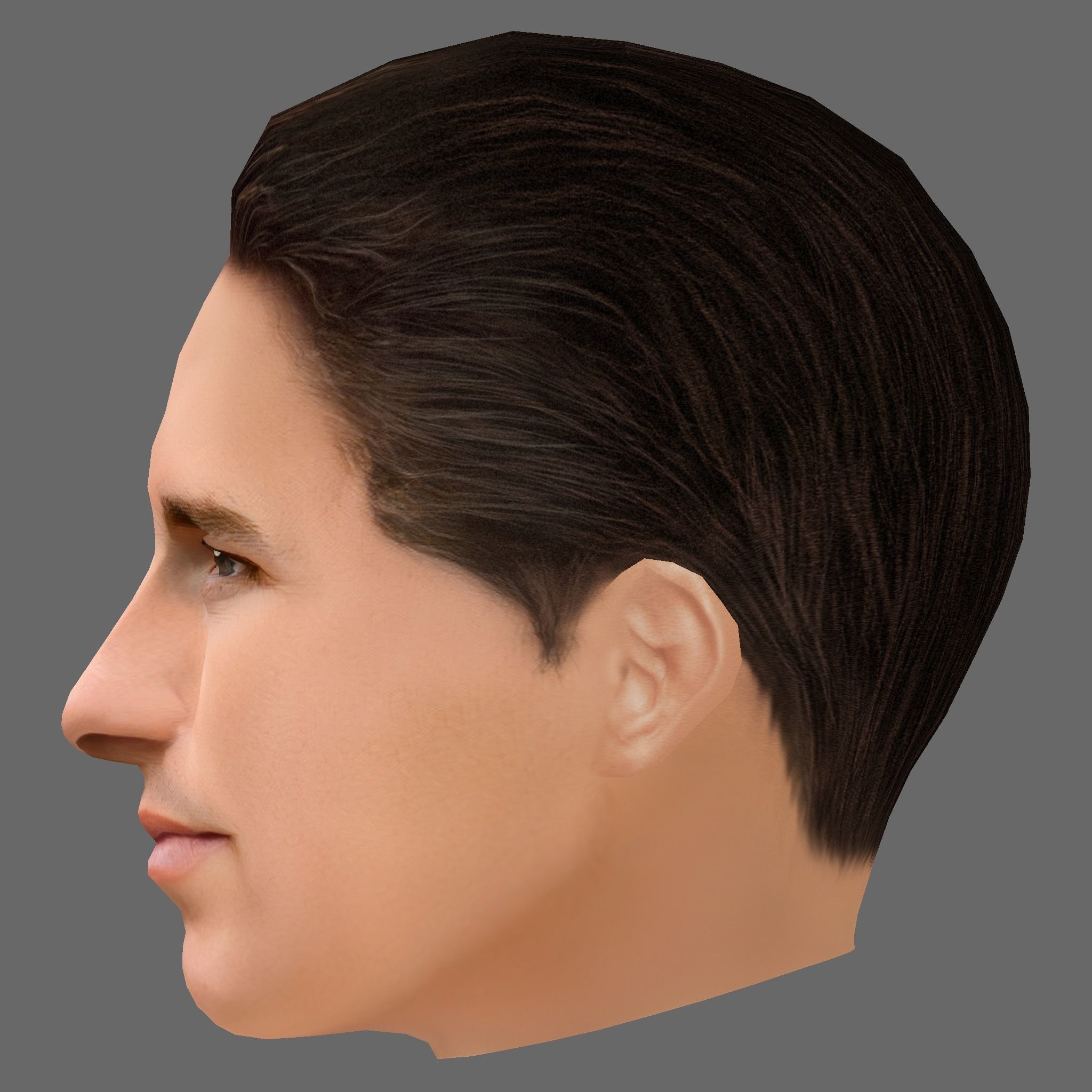 Aymeric Laporte Head - Low poly head for game Low-poly Low-poly 3D model_2