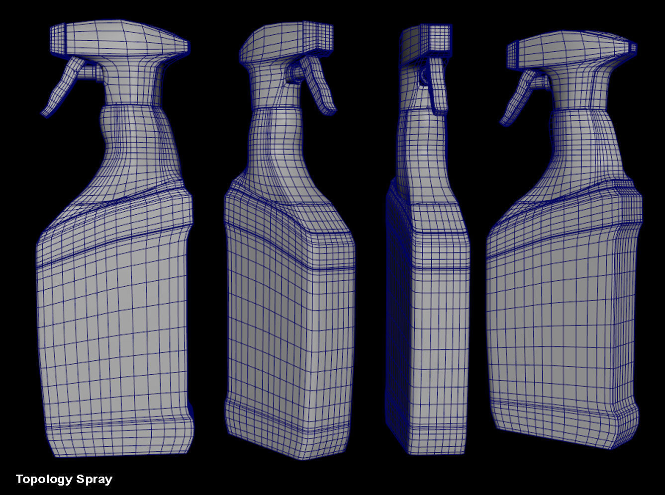 Spray Cleaner - Animation Squeeze Low-poly 3D model_5