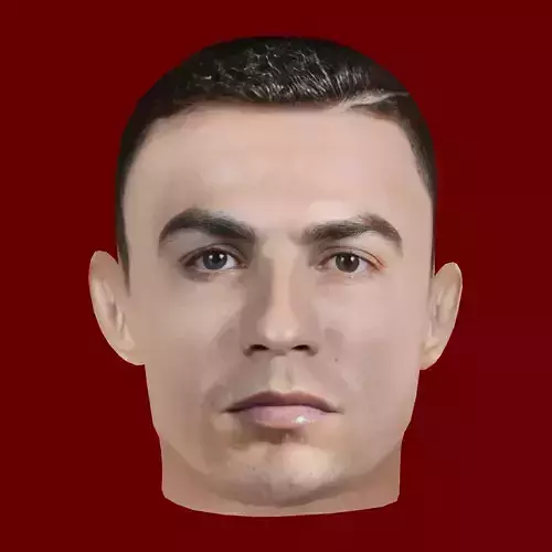 Cristiano Ronaldo Head - Low poly head for game Low-poly Low-poly 3D model