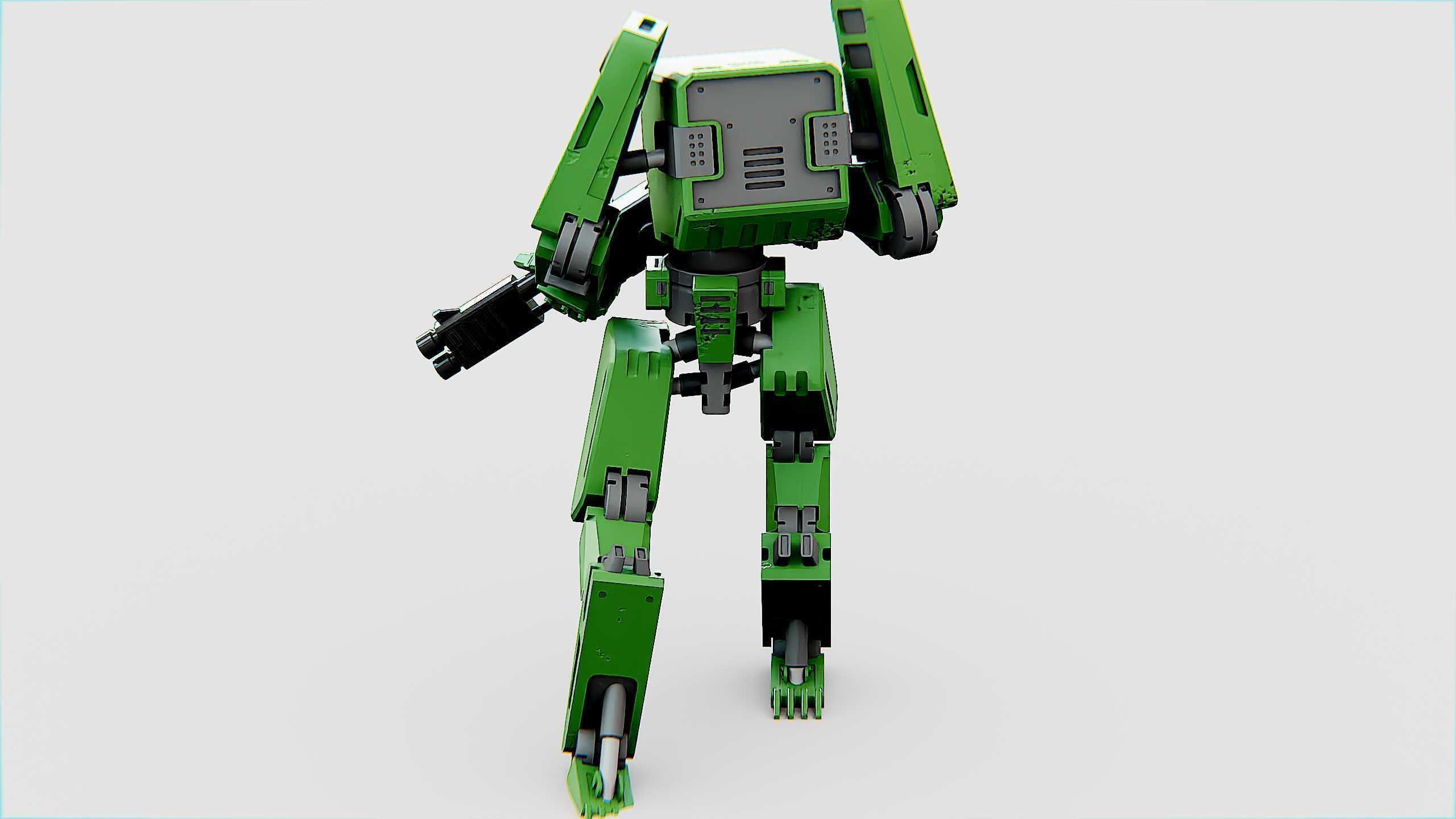 BATTLE DROID X-2000  Rigged for Unreal Engine - Unity - MIXAMO 3D model_28