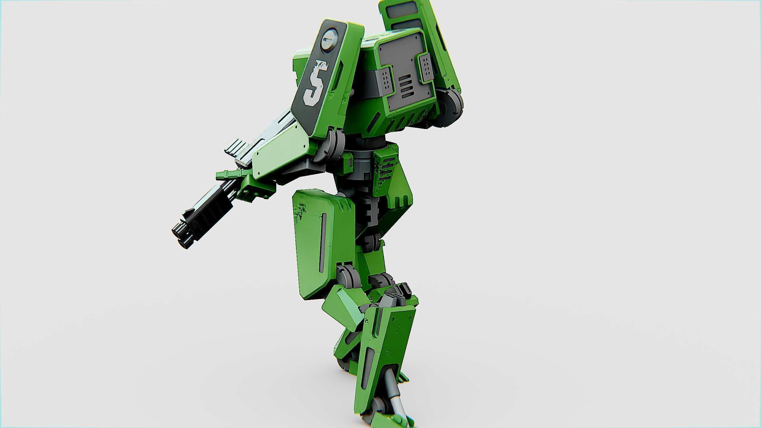 BATTLE DROID X-2000  Rigged for Unreal Engine - Unity - MIXAMO 3D model_27