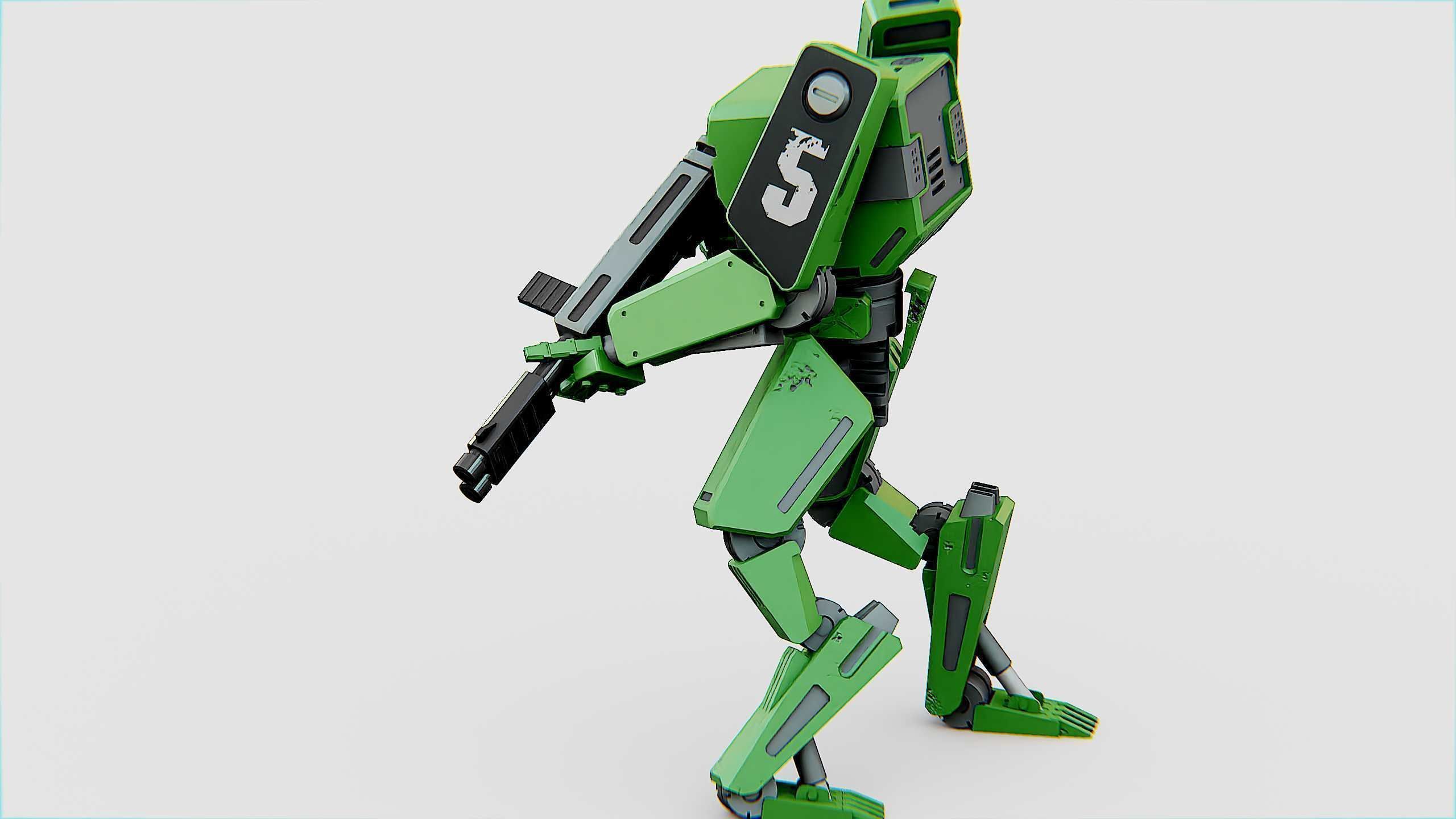 BATTLE DROID X-2000  Rigged for Unreal Engine - Unity - MIXAMO 3D model_6