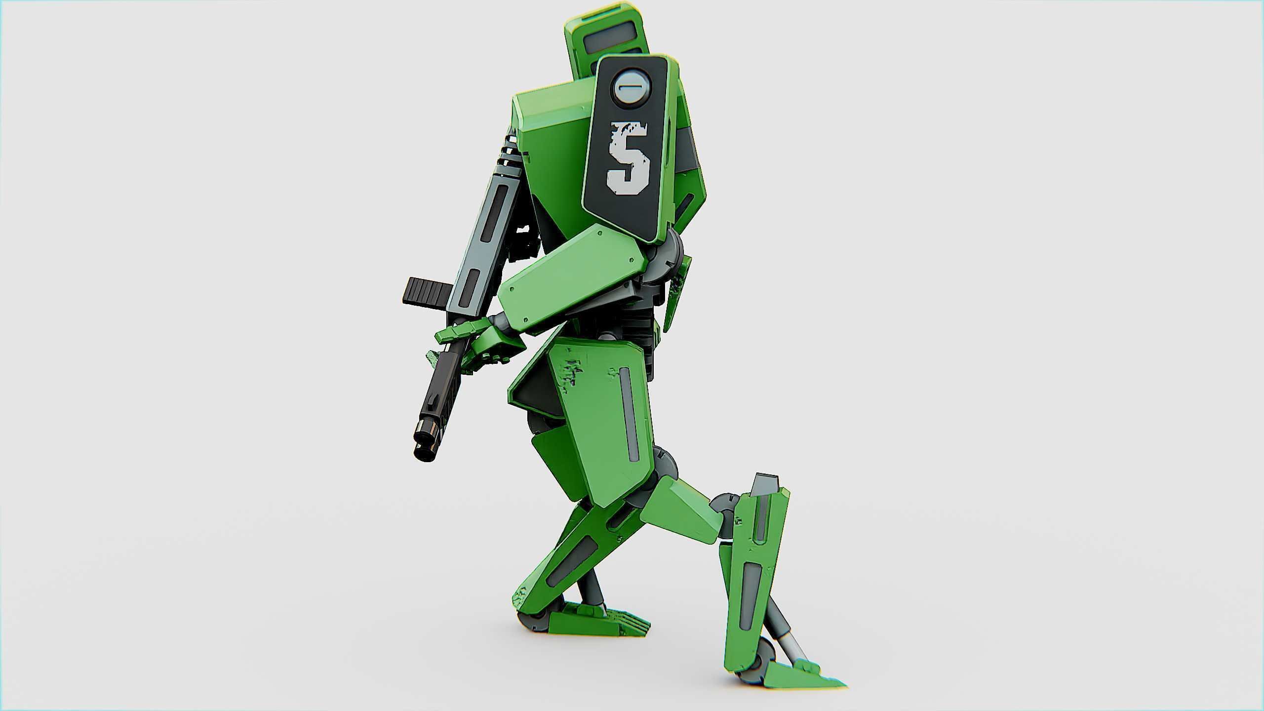 BATTLE DROID X-2000  Rigged for Unreal Engine - Unity - MIXAMO 3D model_26
