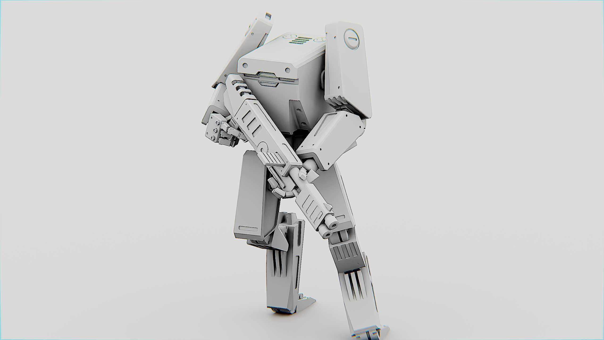 BATTLE DROID X-2000  Rigged for Unreal Engine - Unity - MIXAMO 3D model_35