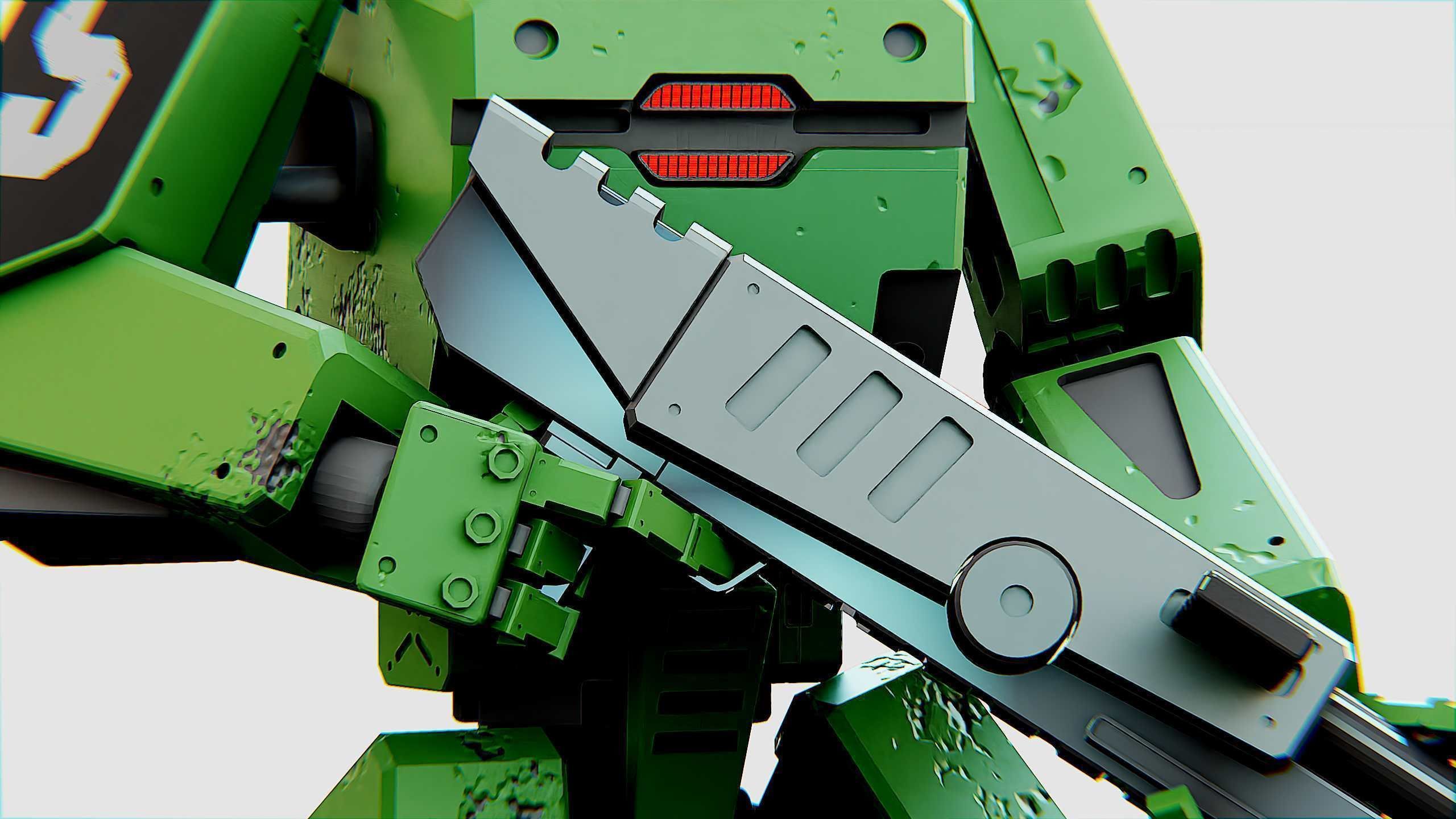 BATTLE DROID X-2000  Rigged for Unreal Engine - Unity - MIXAMO 3D model_20