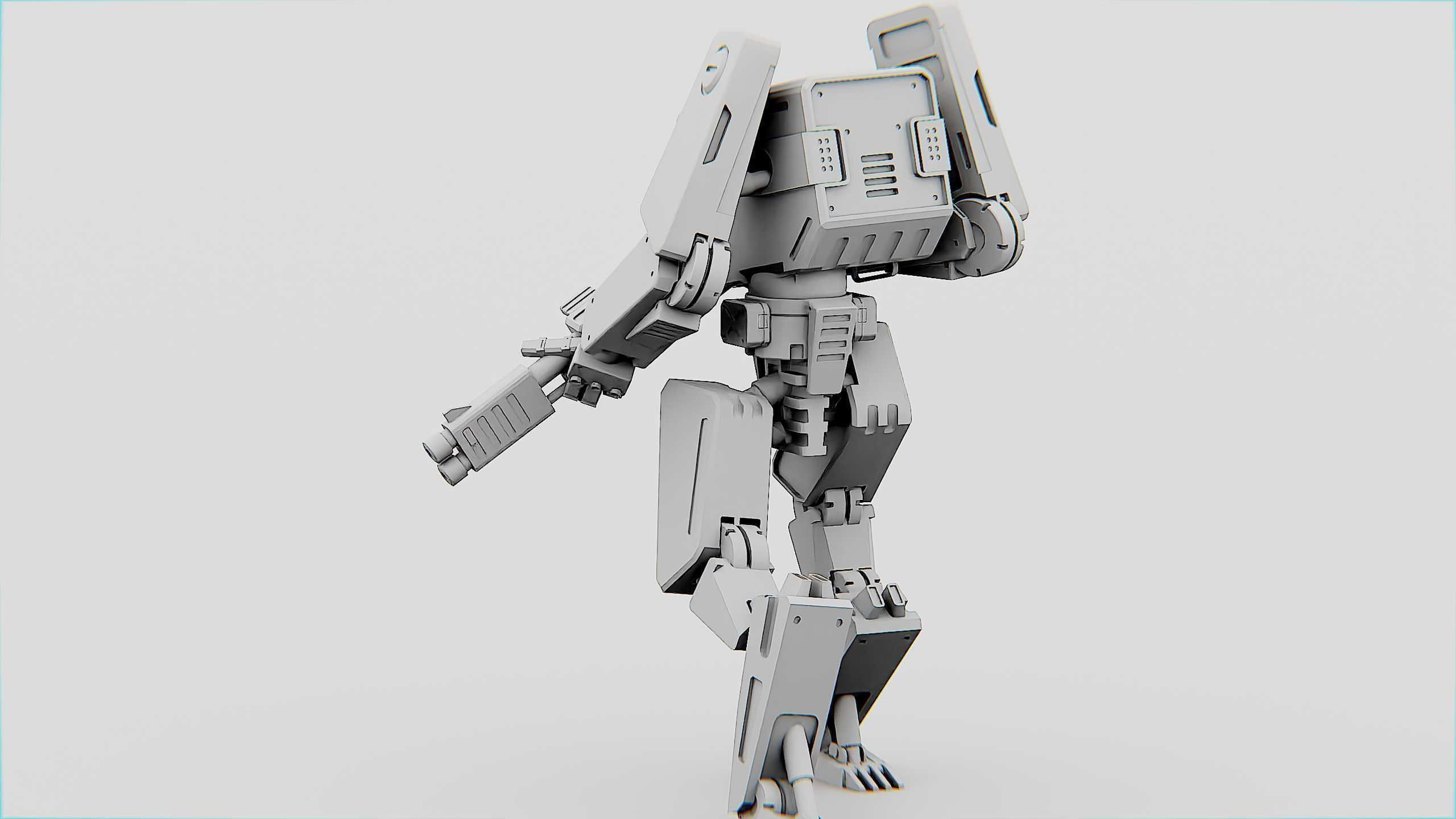 BATTLE DROID X-2000  Rigged for Unreal Engine - Unity - MIXAMO 3D model_33