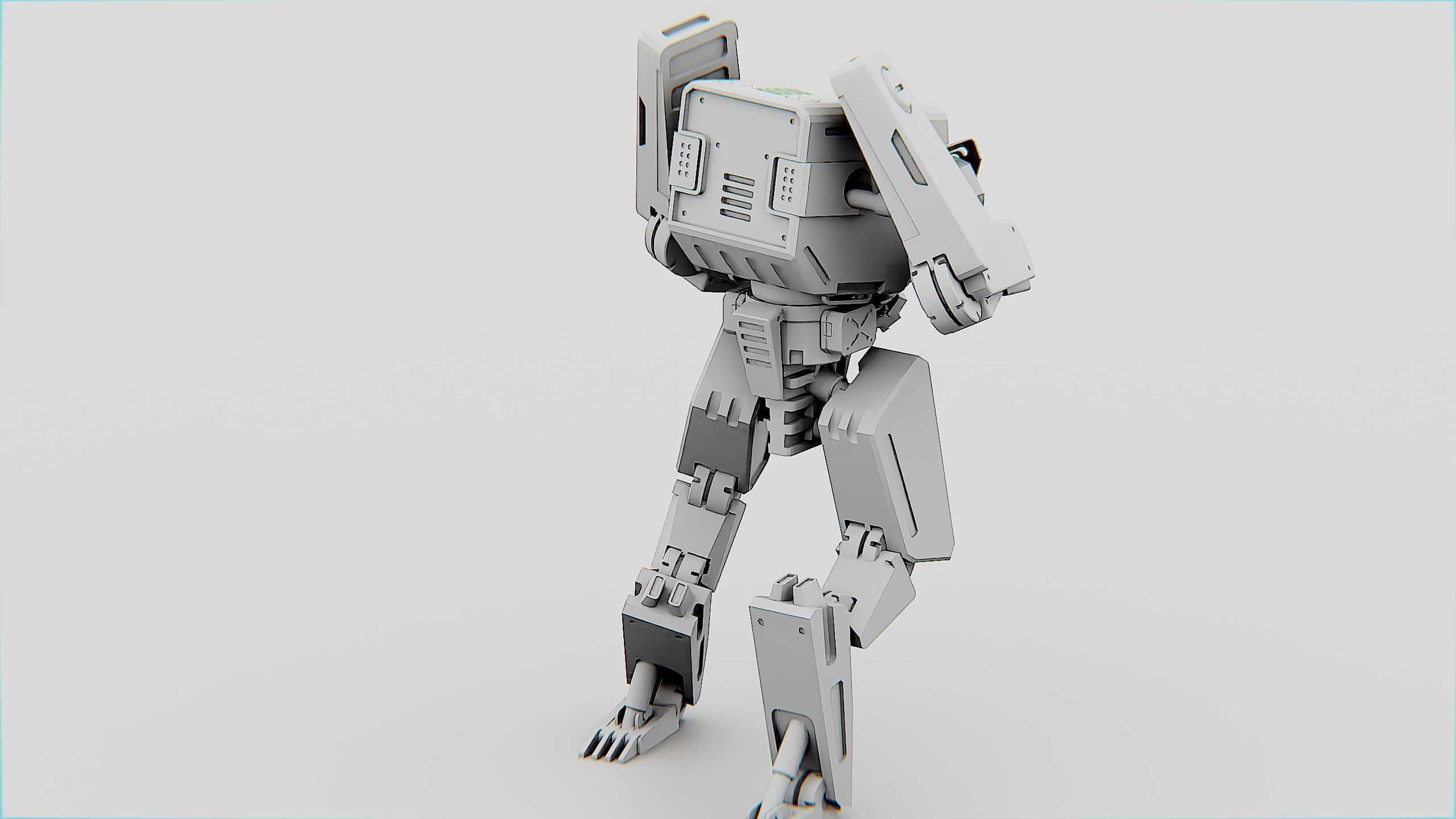 BATTLE DROID X-2000  Rigged for Unreal Engine - Unity - MIXAMO 3D model_36