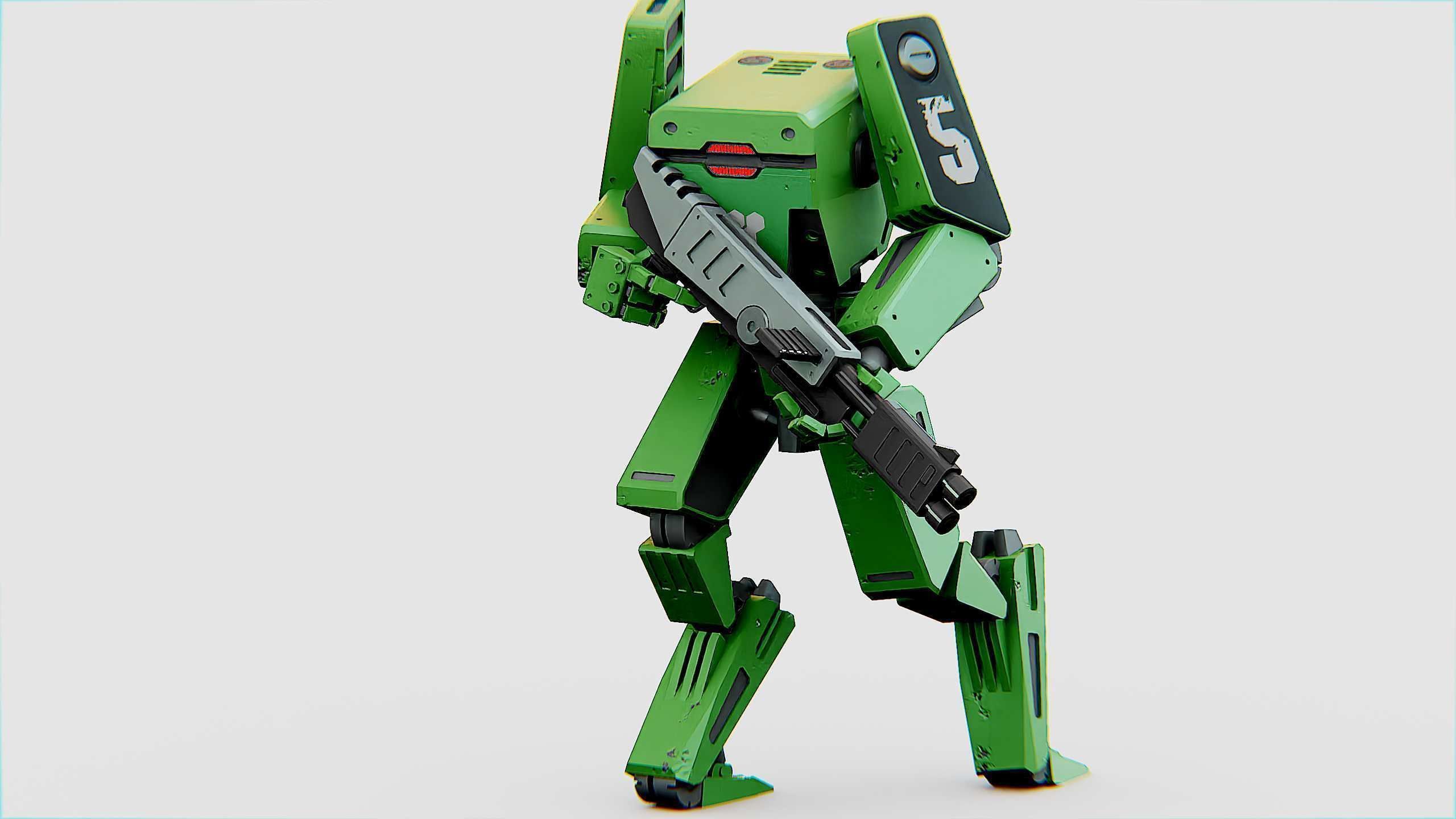 BATTLE DROID X-2000  Rigged for Unreal Engine - Unity - MIXAMO 3D model_24