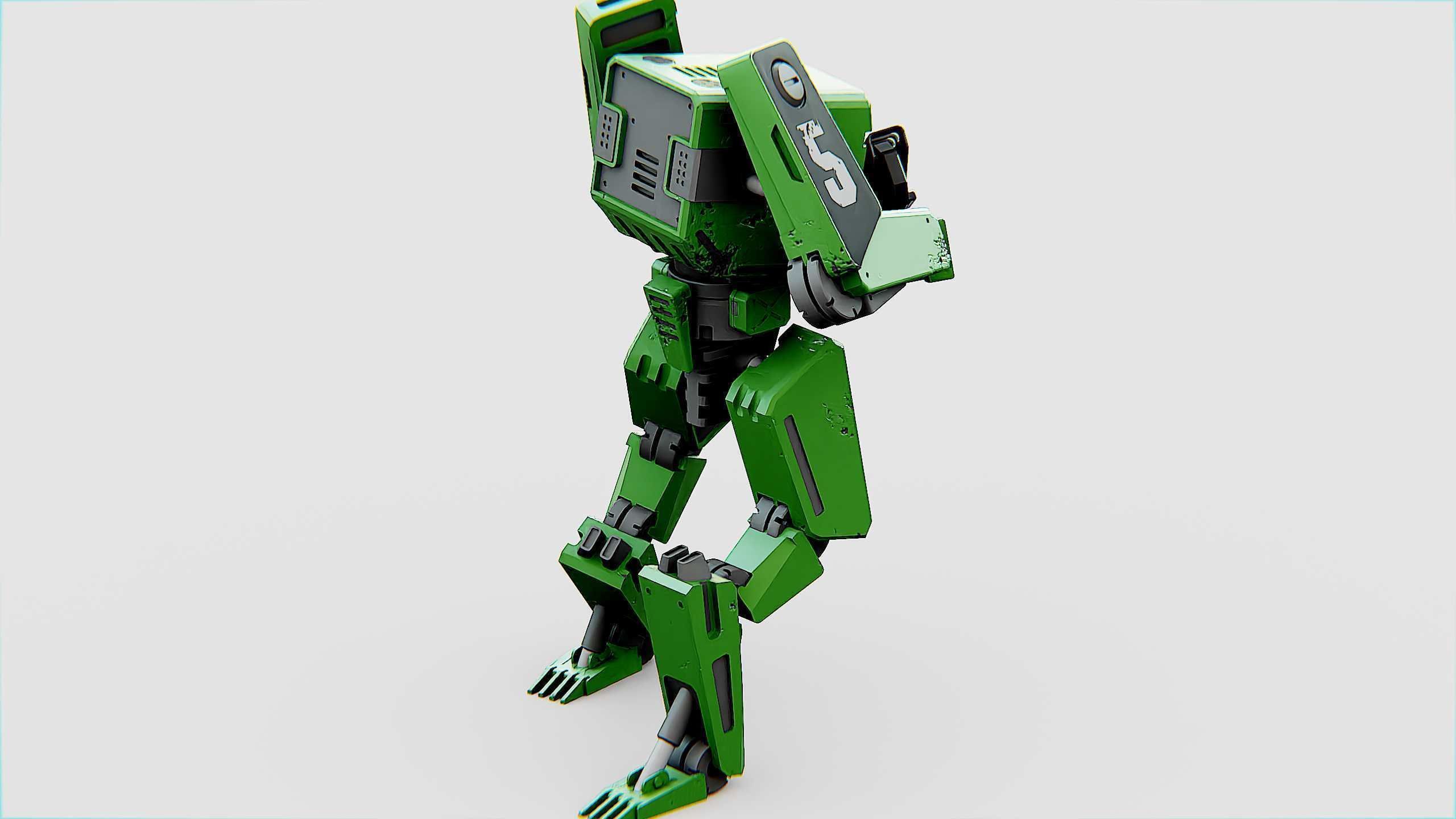 BATTLE DROID X-2000  Rigged for Unreal Engine - Unity - MIXAMO 3D model_11