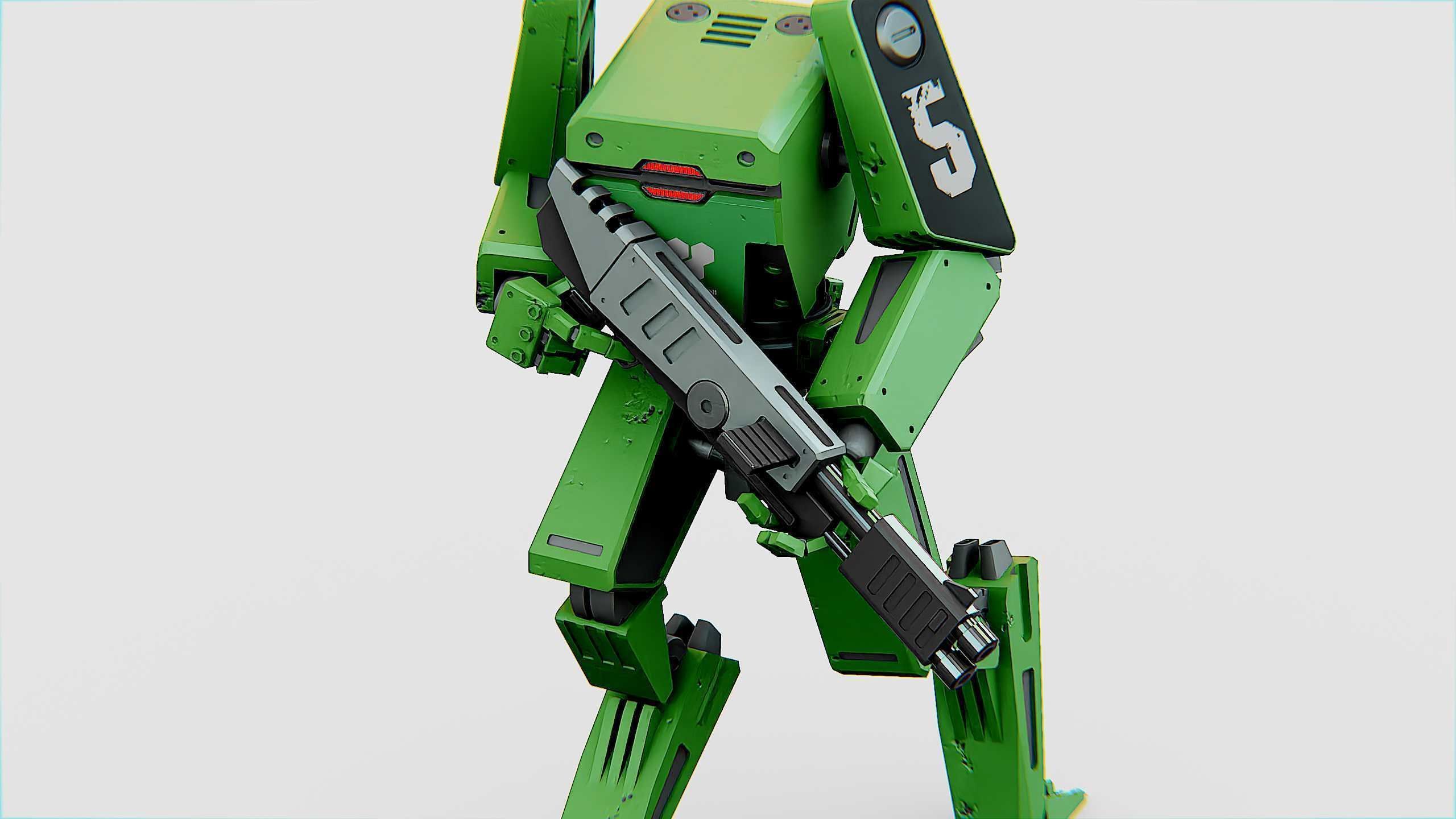 BATTLE DROID X-2000  Rigged for Unreal Engine - Unity - MIXAMO 3D model_31