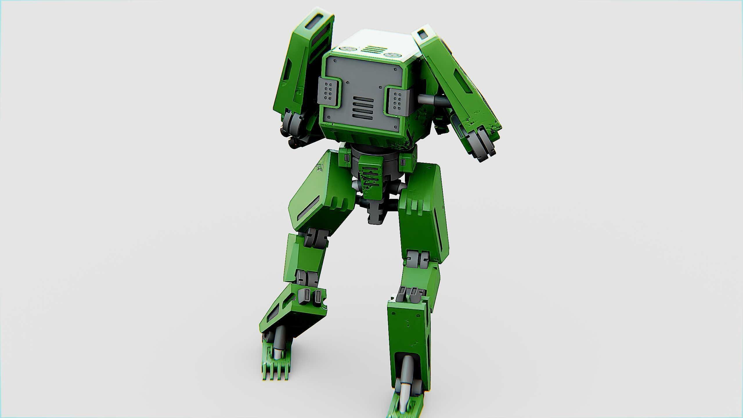 BATTLE DROID X-2000  Rigged for Unreal Engine - Unity - MIXAMO 3D model_10