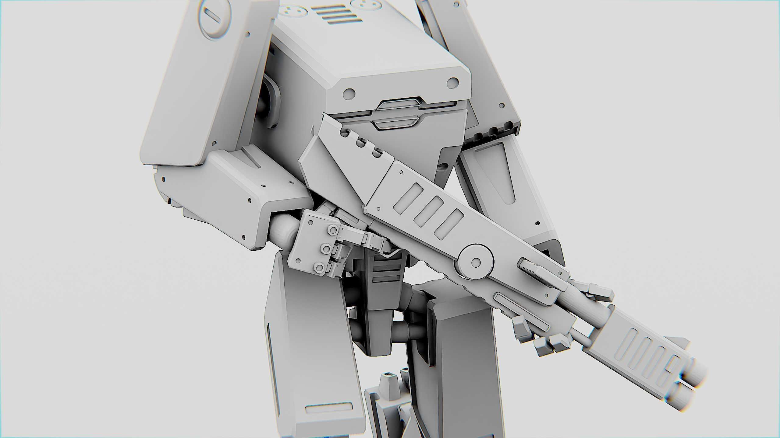 BATTLE DROID X-2000  Rigged for Unreal Engine - Unity - MIXAMO 3D model_34