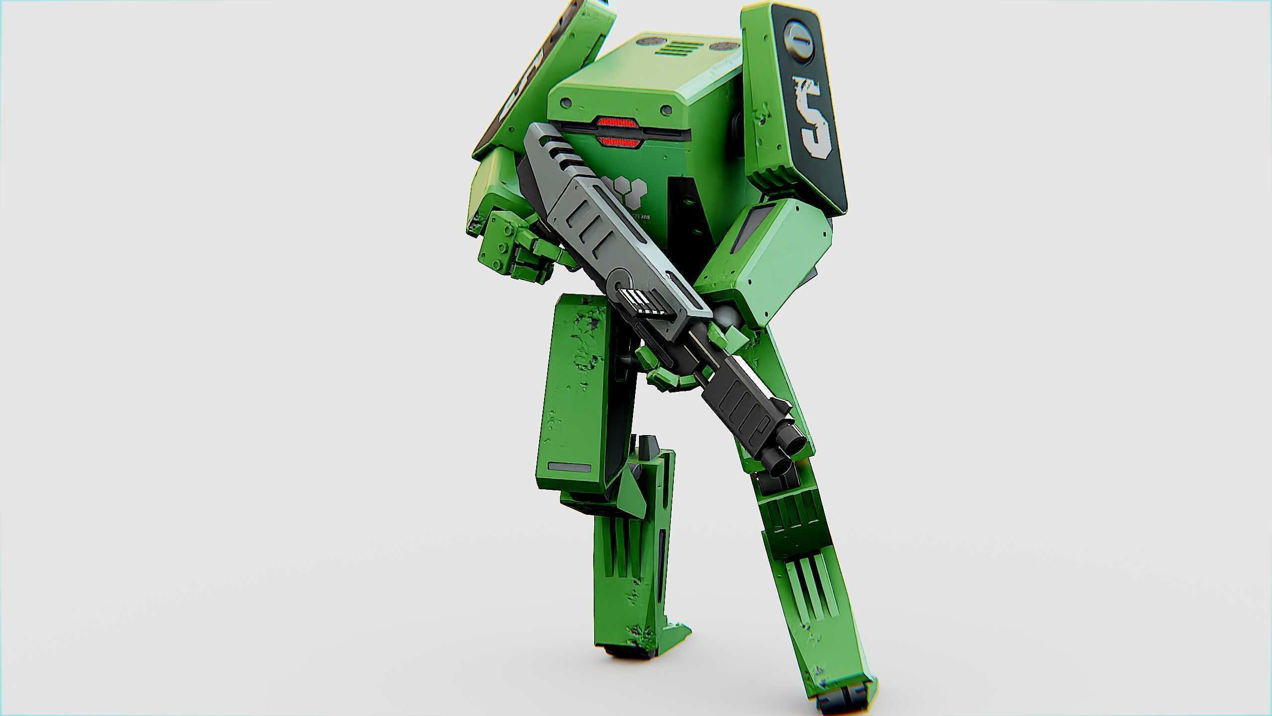 BATTLE DROID X-2000  Rigged for Unreal Engine - Unity - MIXAMO 3D model_2