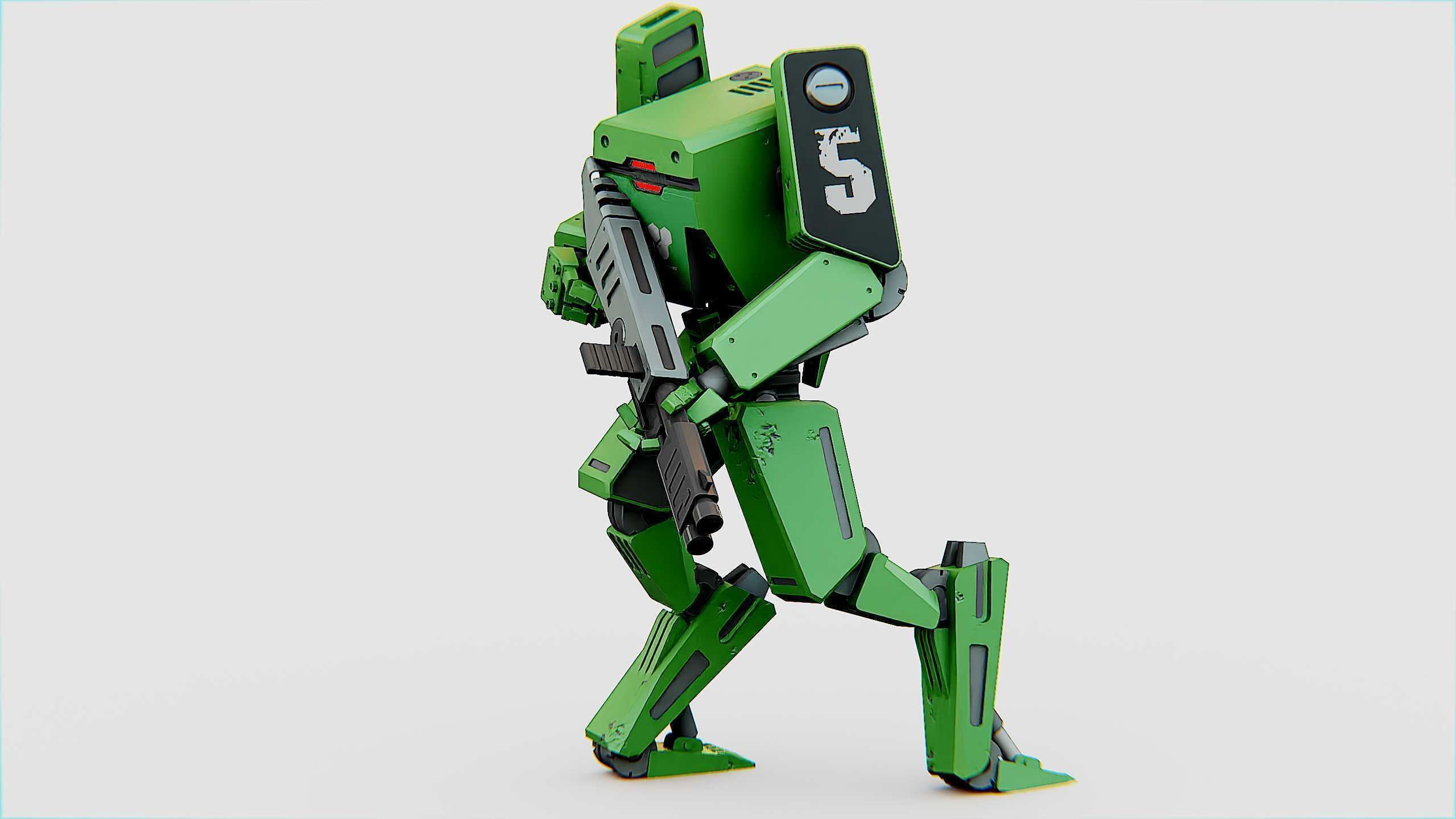 BATTLE DROID X-2000  Rigged for Unreal Engine - Unity - MIXAMO 3D model_25