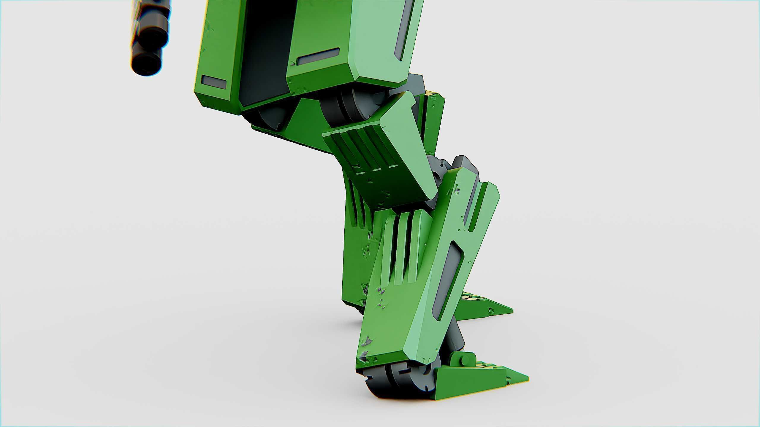 BATTLE DROID X-2000  Rigged for Unreal Engine - Unity - MIXAMO 3D model_21