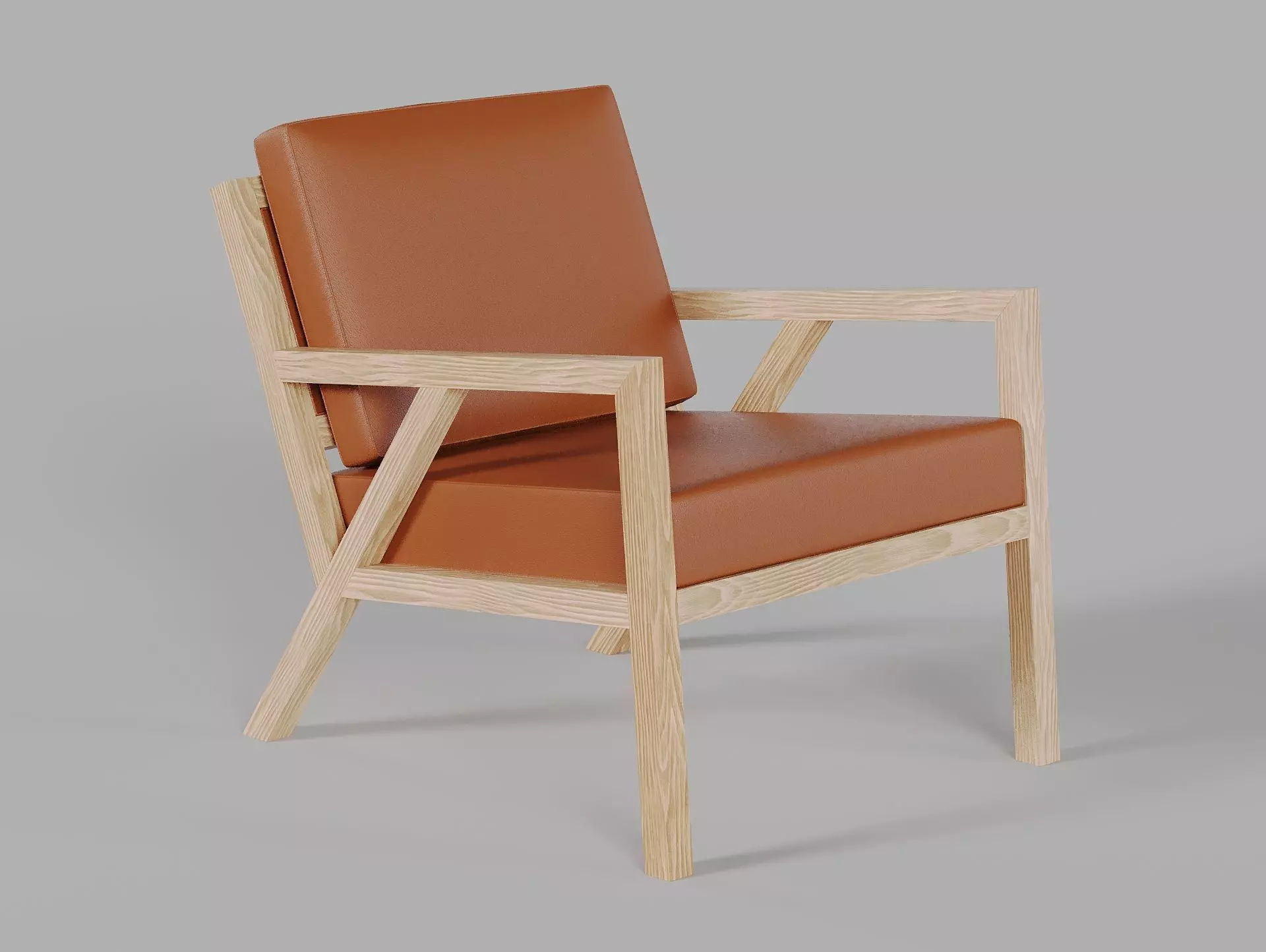 Gus Modern - Truss Chair - Vegan Appleskin Leather Cognac 3D model