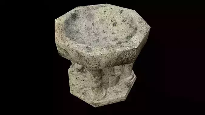 Sink Medieval Low-poly 3D model