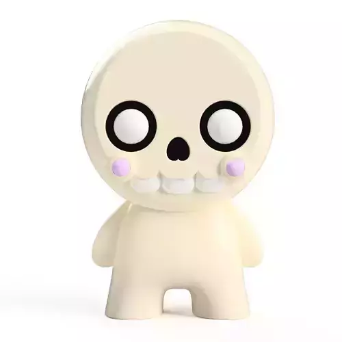 3D Printable Cute Bonehead Skeleton Figure Personal  Commercial