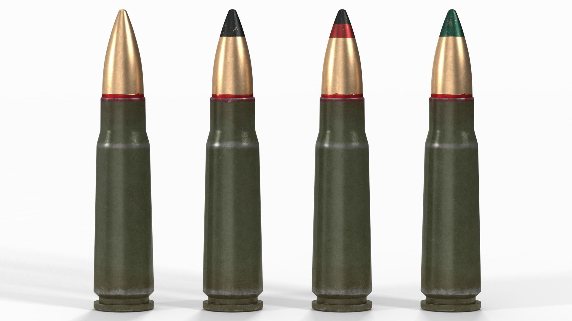 Soviet or Russian Cartridge for AK 47 3D model_5