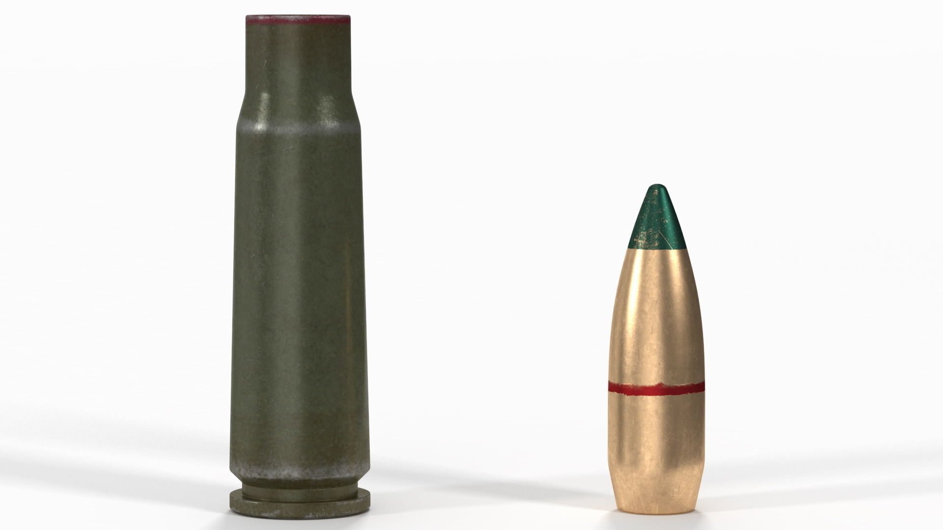 Soviet or Russian Cartridge for AK 47 3D model_9