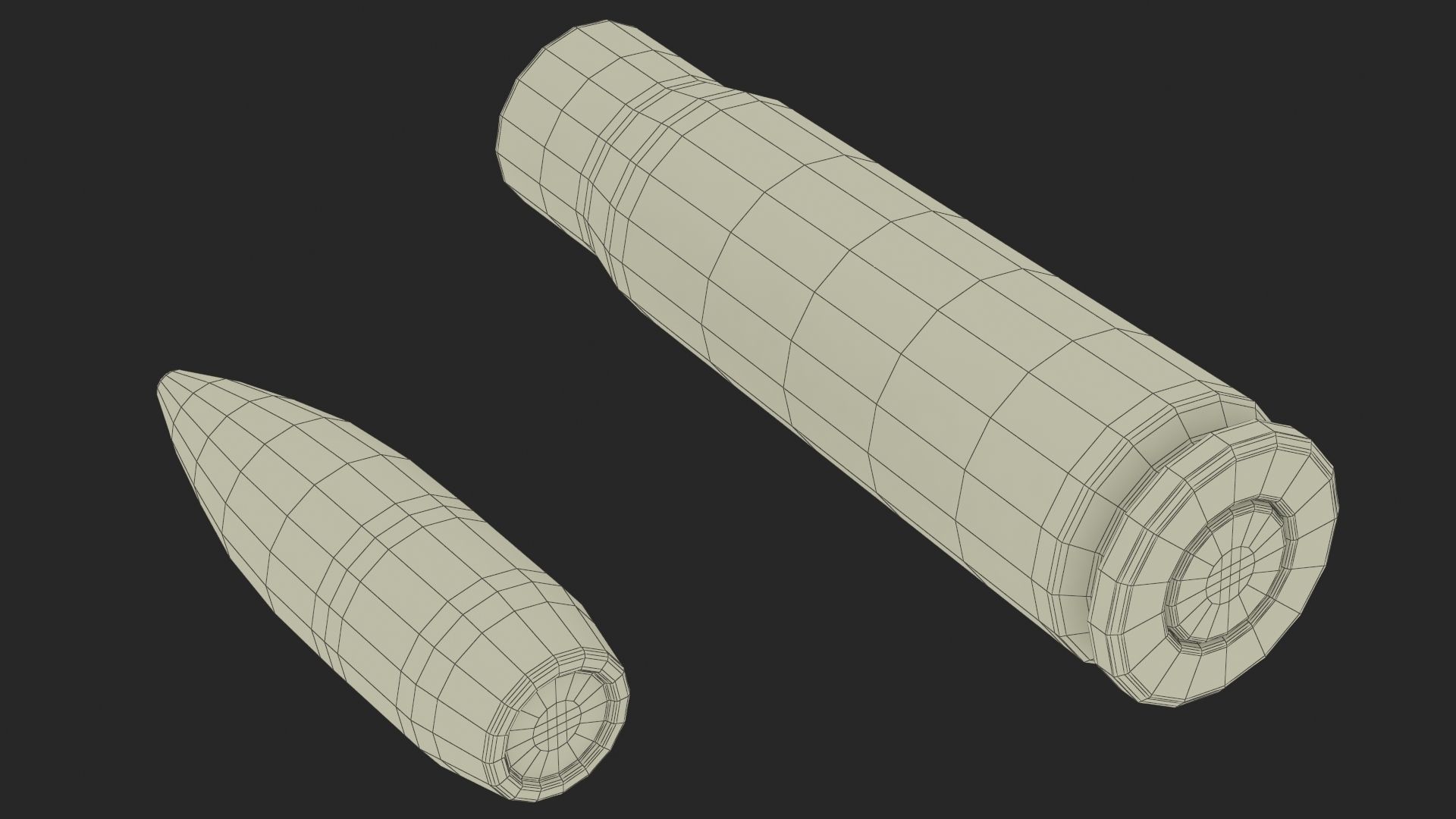 Soviet or Russian Cartridge for AK 47 3D model_20