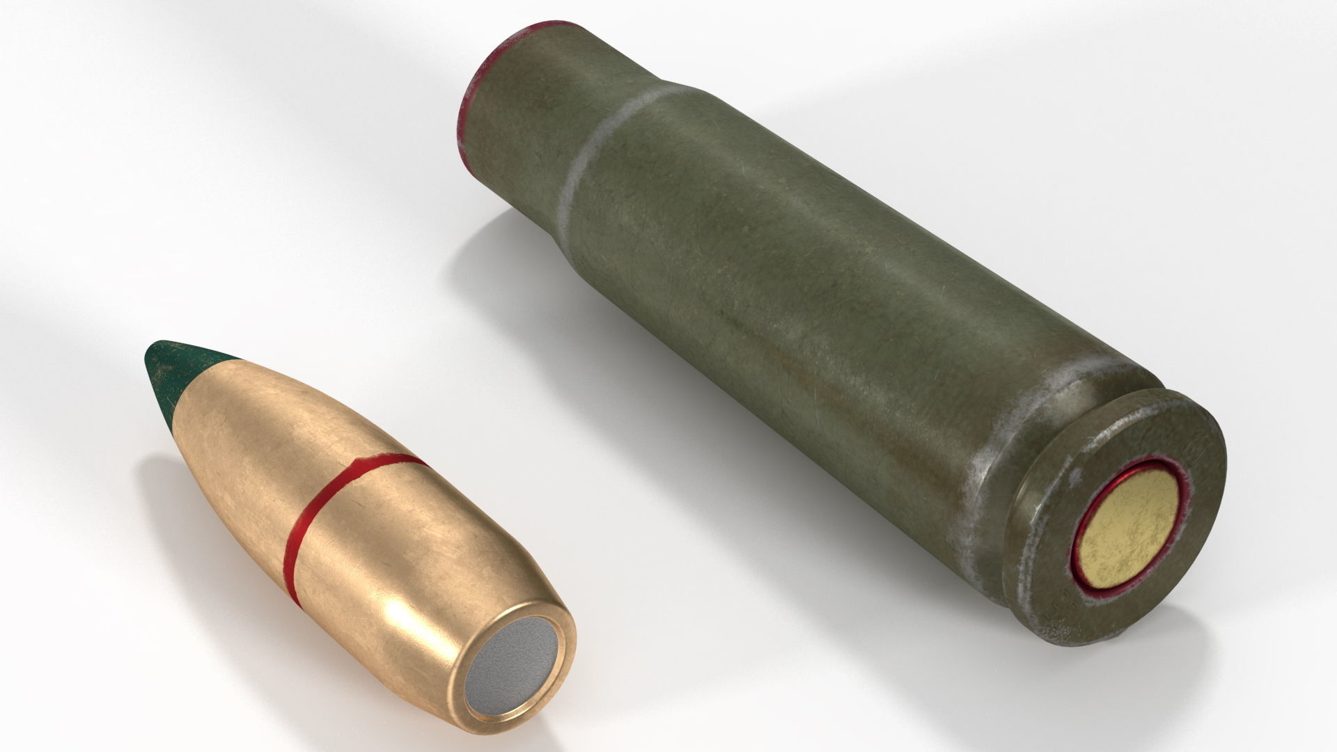 Soviet or Russian Cartridge for AK 47 3D model_10