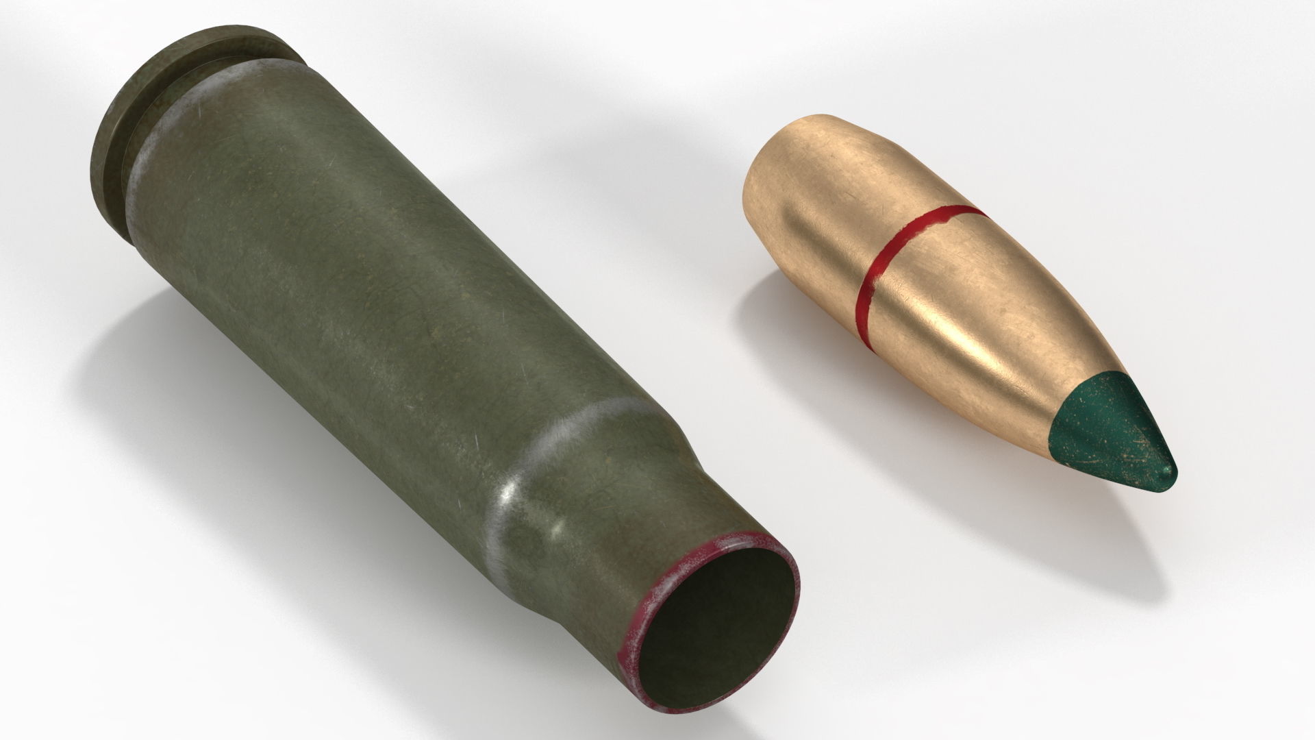 Soviet or Russian Cartridge for AK 47 3D model_11