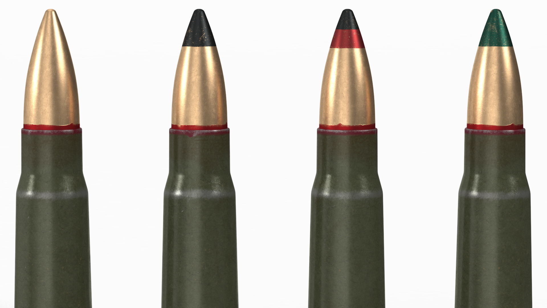 Soviet or Russian Cartridge for AK 47 3D model_6