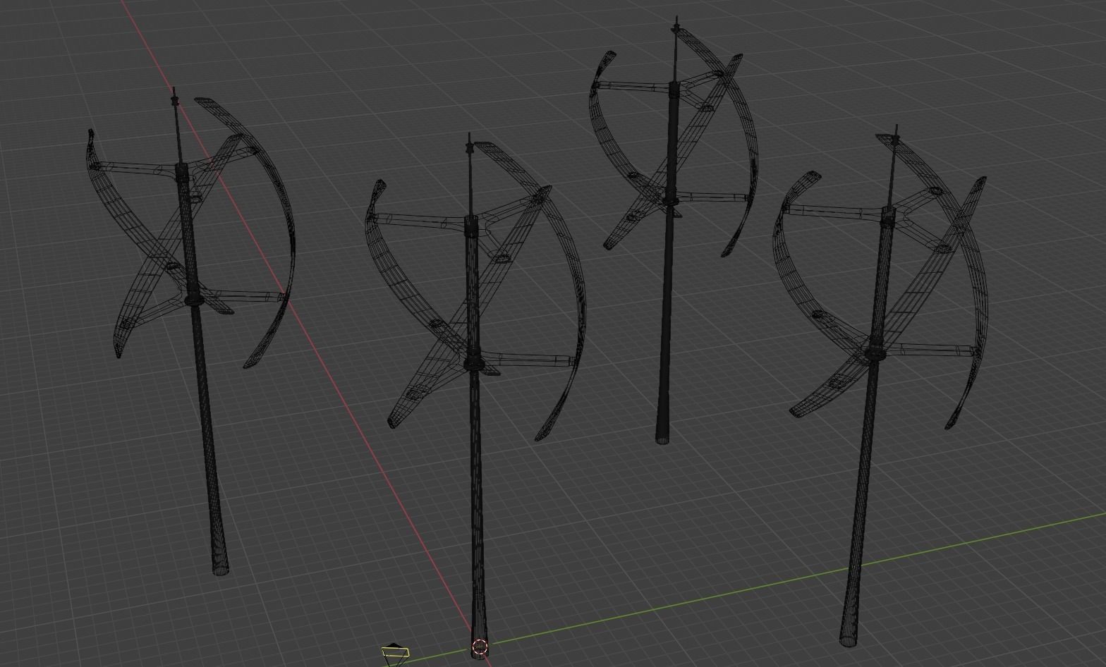 Vertical wind turbine 3D model_6