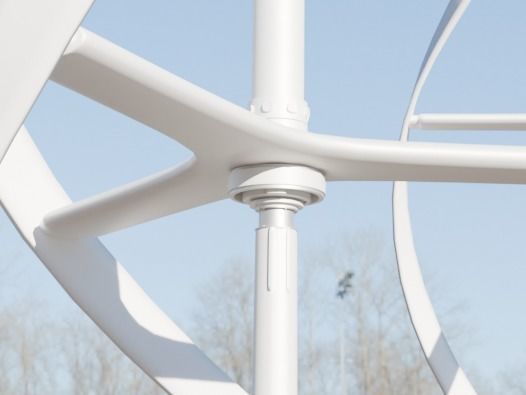 Vertical wind turbine 3D model_2