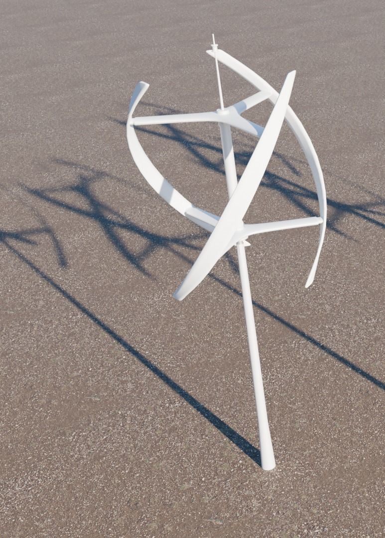 Vertical wind turbine 3D model_3