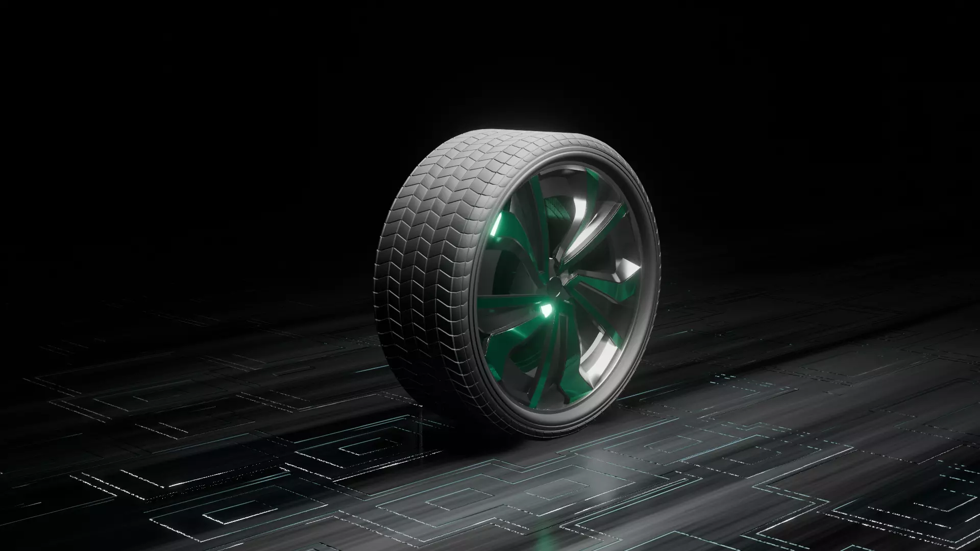 tire and wheel Free 3D model