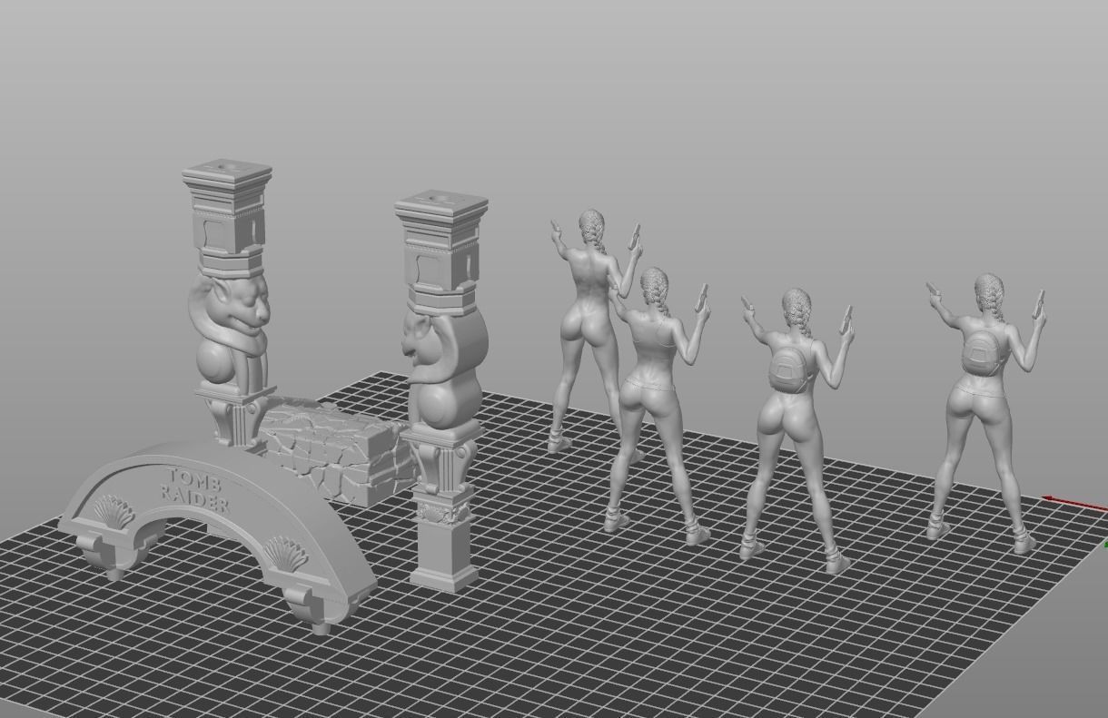 LARA CROFT  - TOMB RAIDER  - SFW AND NSFW -  DIORAMA 3D print model_19
