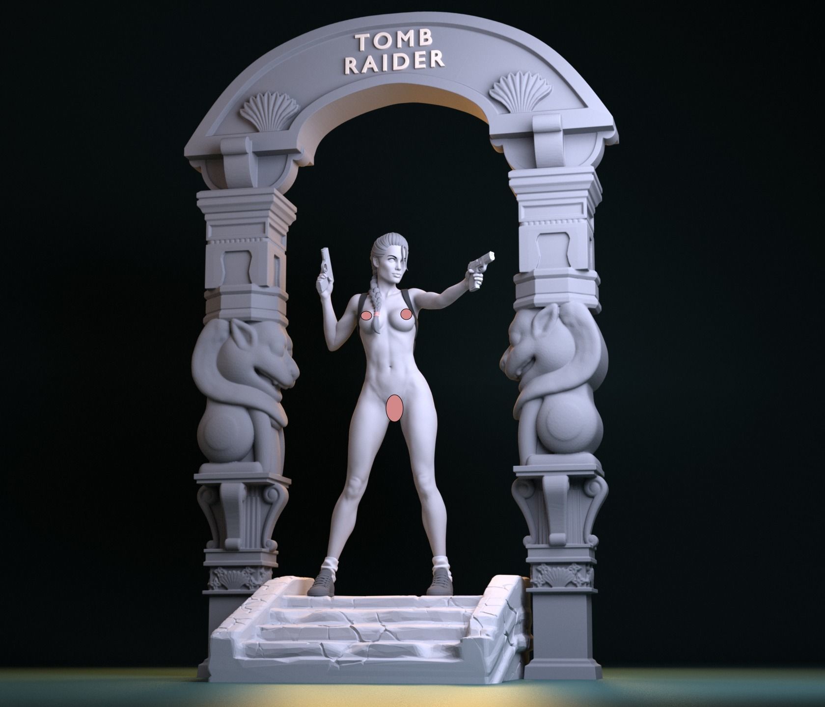 LARA CROFT  - TOMB RAIDER  - SFW AND NSFW -  DIORAMA 3D print model_8