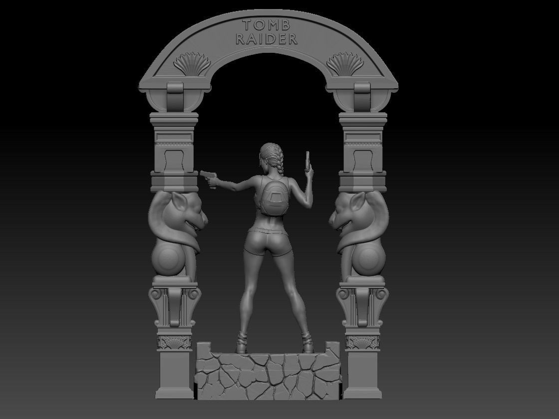 LARA CROFT  - TOMB RAIDER  - SFW AND NSFW -  DIORAMA 3D print model_15