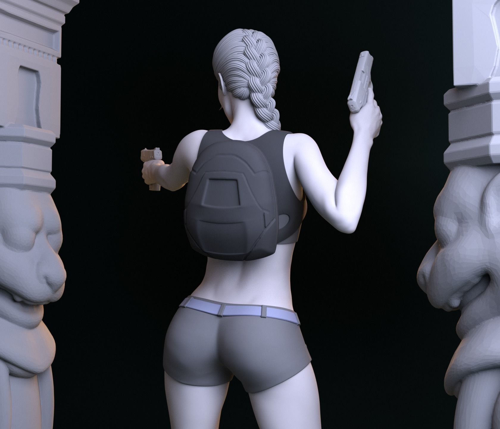 LARA CROFT  - TOMB RAIDER  - SFW AND NSFW -  DIORAMA 3D print model_5