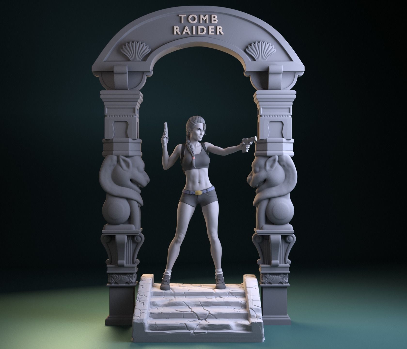 LARA CROFT  - TOMB RAIDER  - SFW AND NSFW -  DIORAMA 3D print model_9