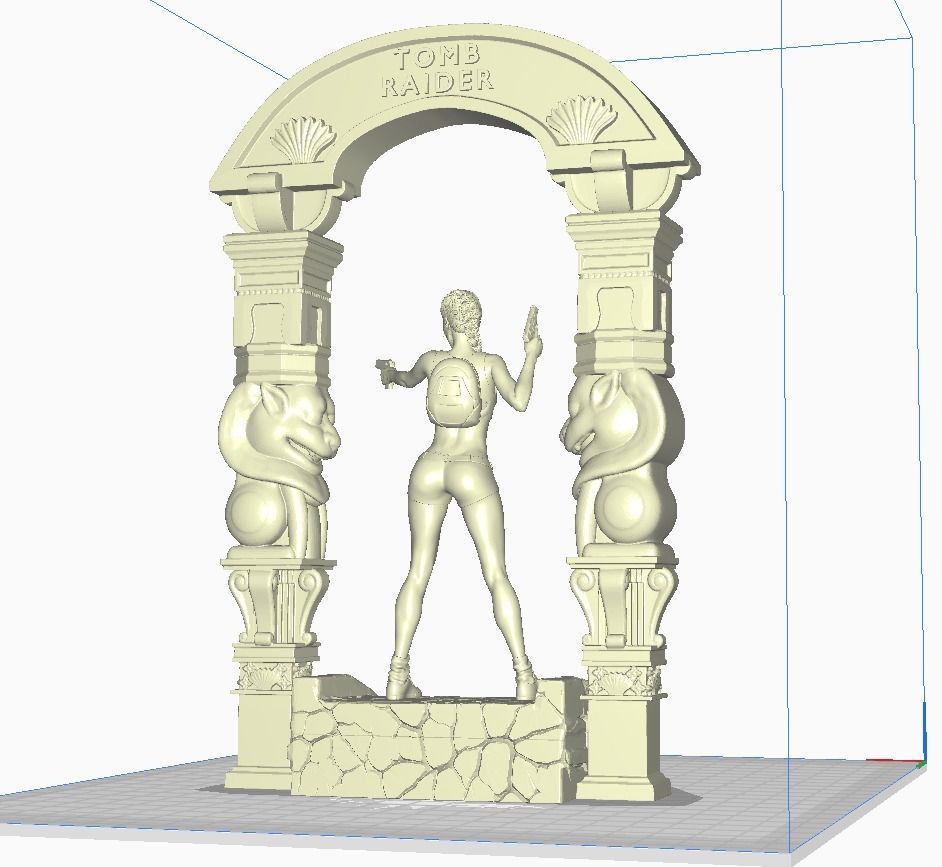 LARA CROFT  - TOMB RAIDER  - SFW AND NSFW -  DIORAMA 3D print model_18