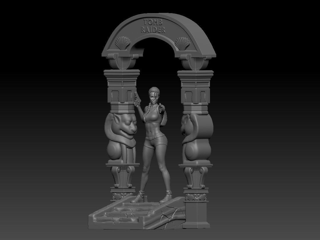 LARA CROFT  - TOMB RAIDER  - SFW AND NSFW -  DIORAMA 3D print model_12