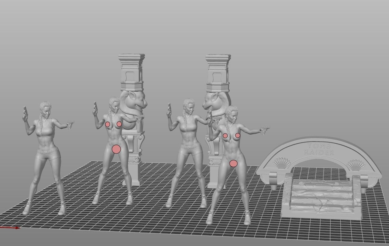 LARA CROFT  - TOMB RAIDER  - SFW AND NSFW -  DIORAMA 3D print model_20