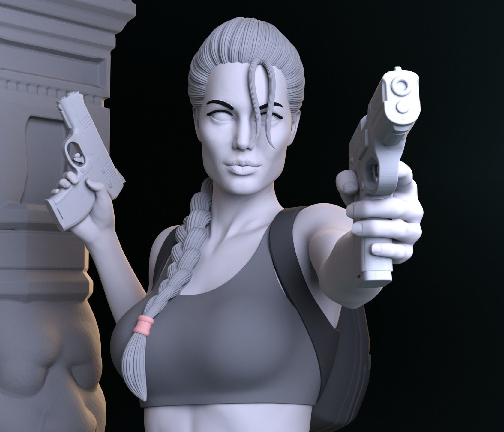 LARA CROFT  - TOMB RAIDER  - SFW AND NSFW -  DIORAMA 3D print model_2