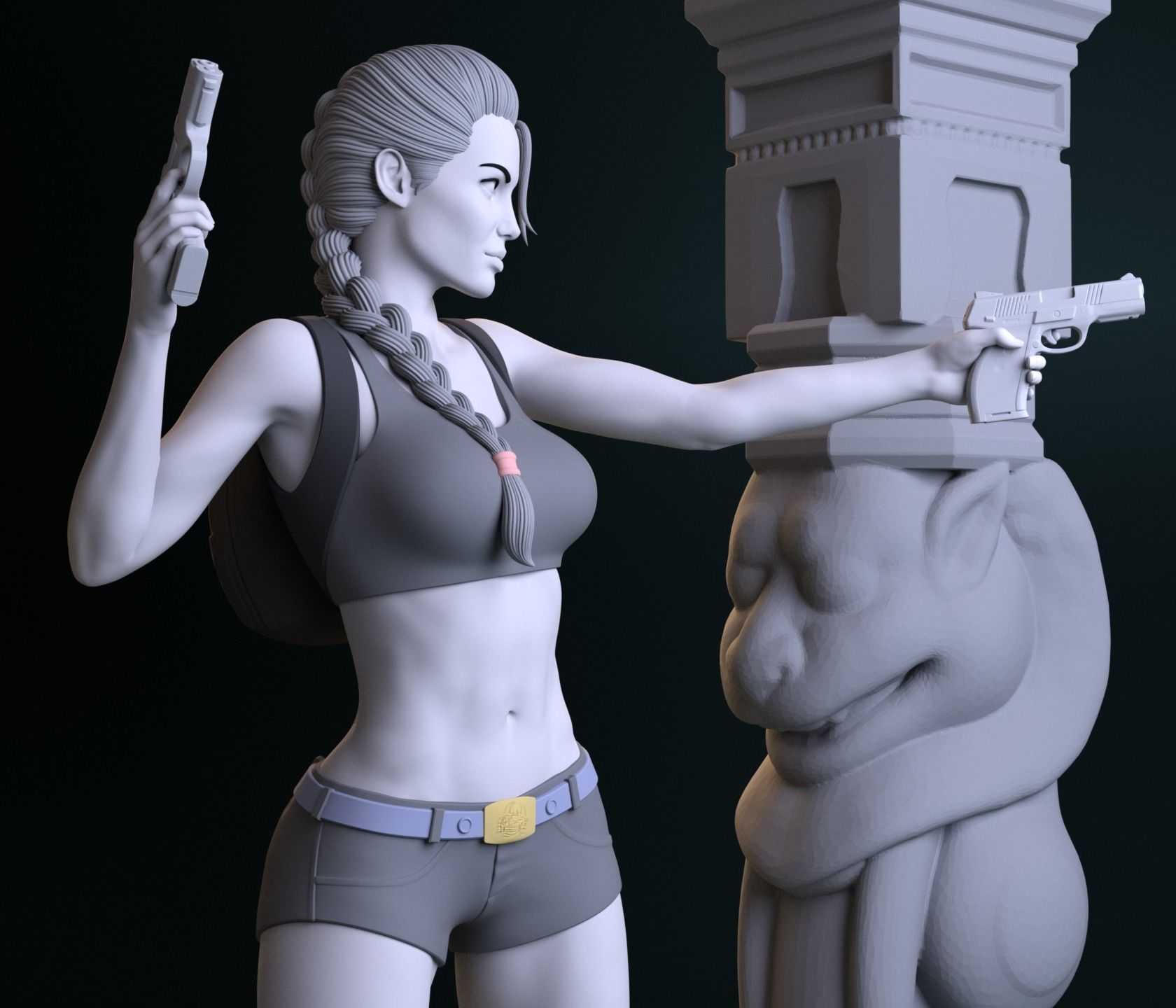 LARA CROFT  - TOMB RAIDER  - SFW AND NSFW -  DIORAMA 3D print model_1