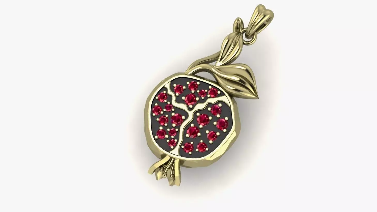 pomegranate pendant 3D print model_0