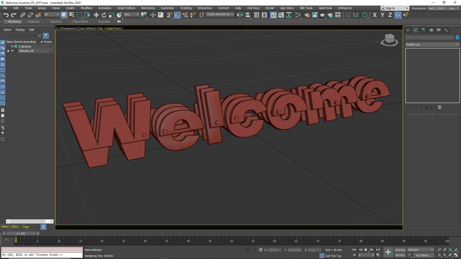 Welcome written STL 3D print model_5