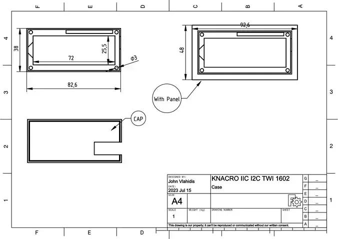 TWO CASES IIC I2C TWI 1602A 3D print model