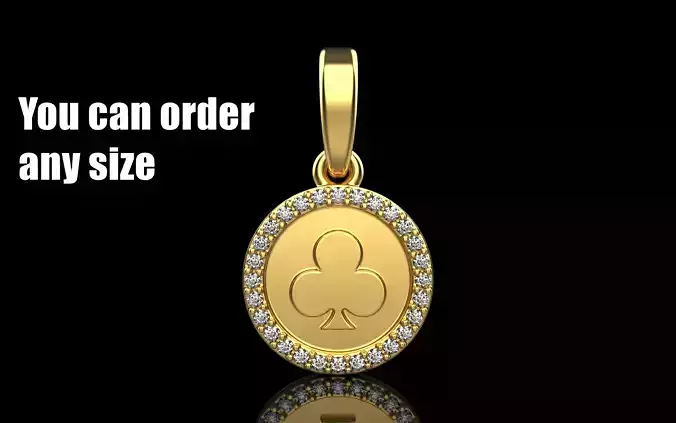 Card Clubs pendant model 610 3D print model